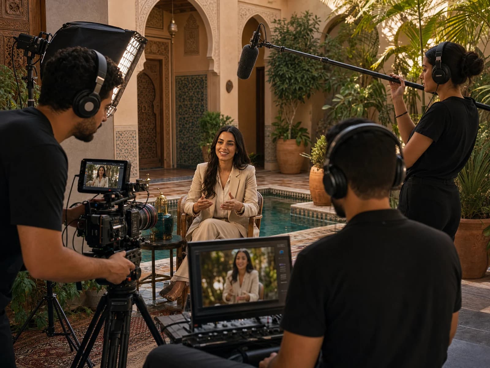 Production audiovisuelle photoshoot studio professionnel Marrakech Twily